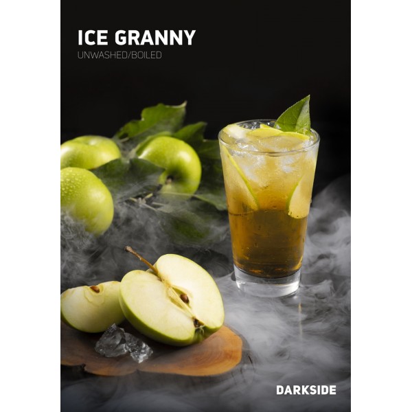 ТАБАК ДЛЯ КАЛЬЯНА DARK SIDE ICE GRANNY SOFT (ДАРК САЙД ЗЕЛЕНОЕ ЯБЛОКО) 100Г