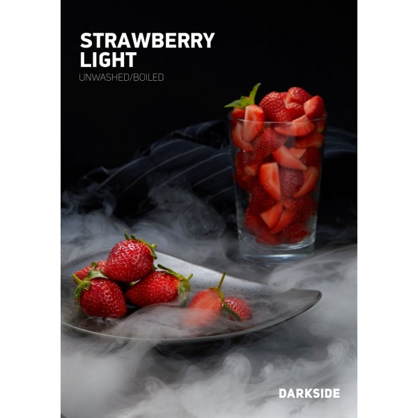 ТАБАК ДЛЯ КАЛЬЯНА DARK SIDE STRAWBERRY LIGHT SOFT (ДАРКСАЙД КЛУБНИКА) 100Г