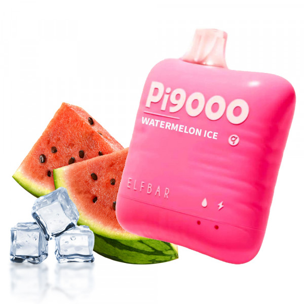 Купить Одноразовая Вейп ELFBAR PI 9000 WATERMELON ICE- АРБУЗ ЛЁД