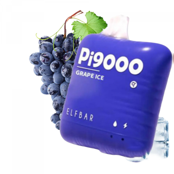 Купить Одноразовая Вейп ELFBAR PI 9000 GRAPE ICE-ВИНОГРАД Лёд